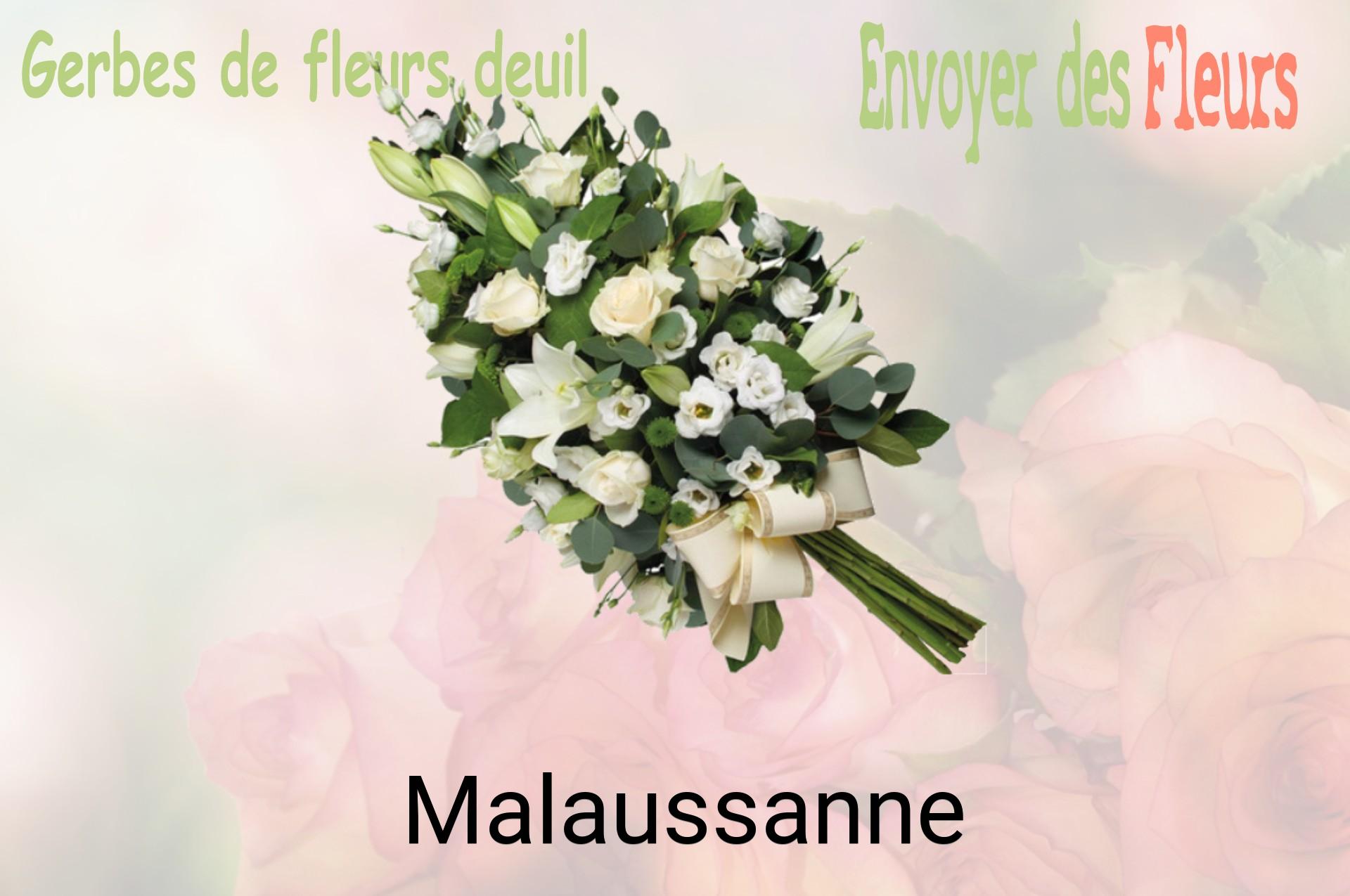 Gerbe de fleurs de deuil livrée à Malaussanne